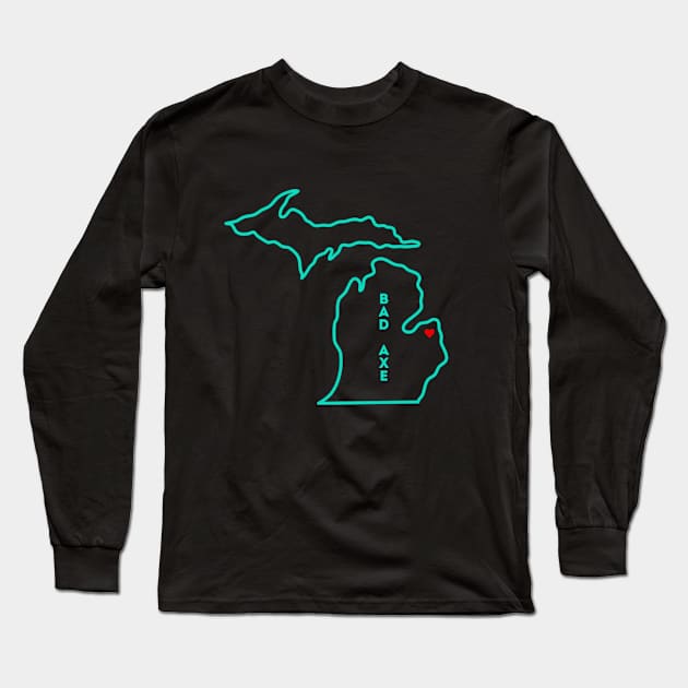 Bad Axe MI Long Sleeve T-Shirt by TorrezvilleTees